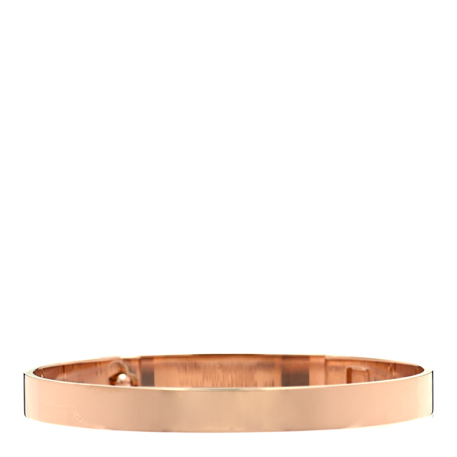 Hermes 18K Rose Gold Diamond PM Collier De Chien Bracelet XS 3 of 4