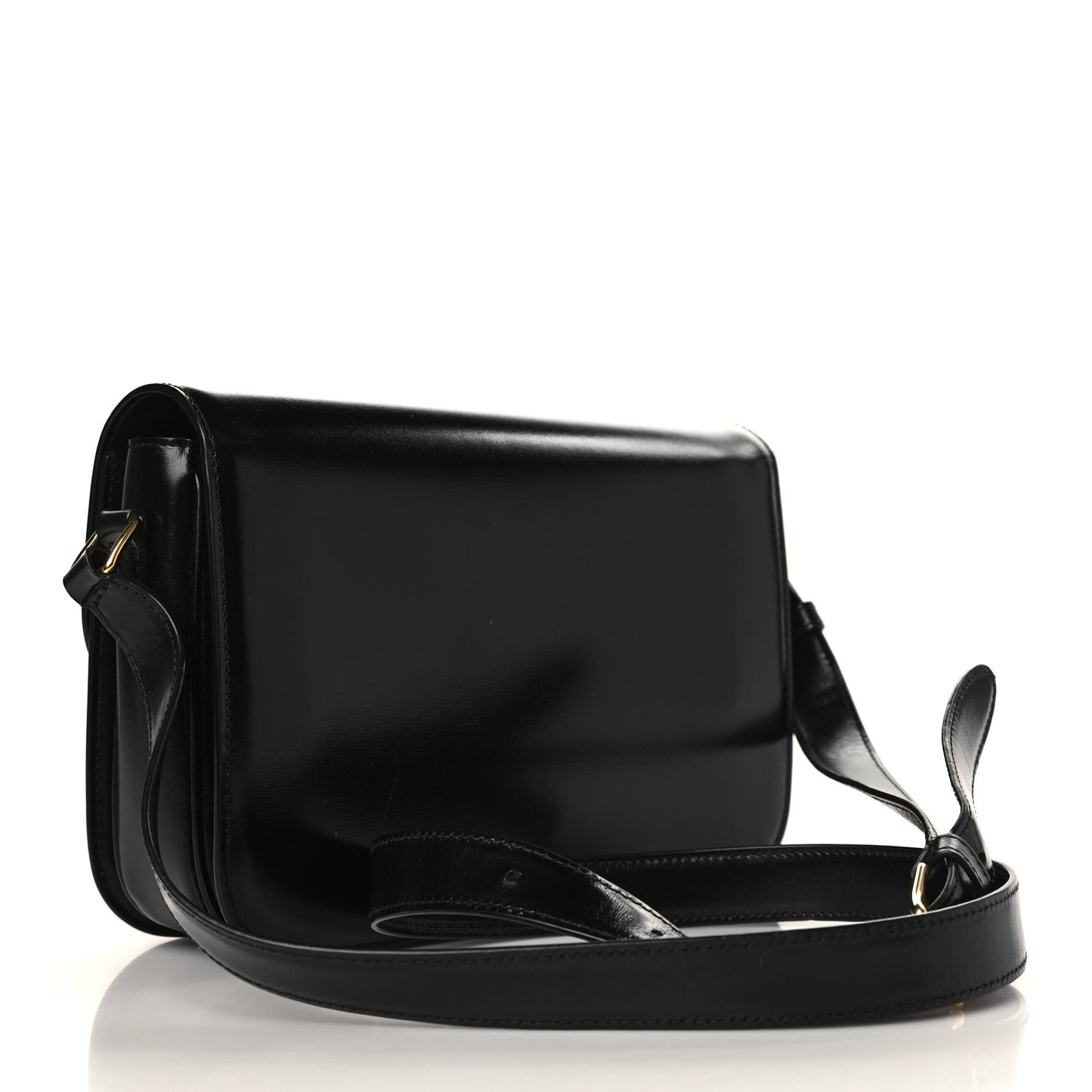 Shiny Calfskin Medium Triomphe Black