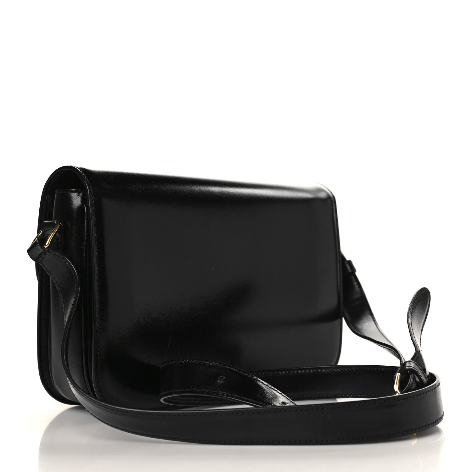 Celine Shiny Calfskin Medium Triomphe Black 3 of 9