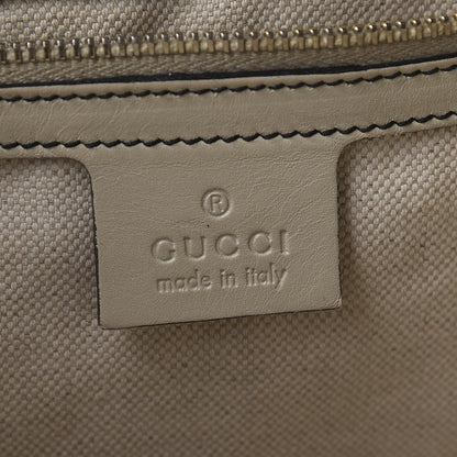 Gucci Monogram Margaux Calfskin Large Emily Chain Shoulder Bag Beige Ebony Mystic White 8 of 9