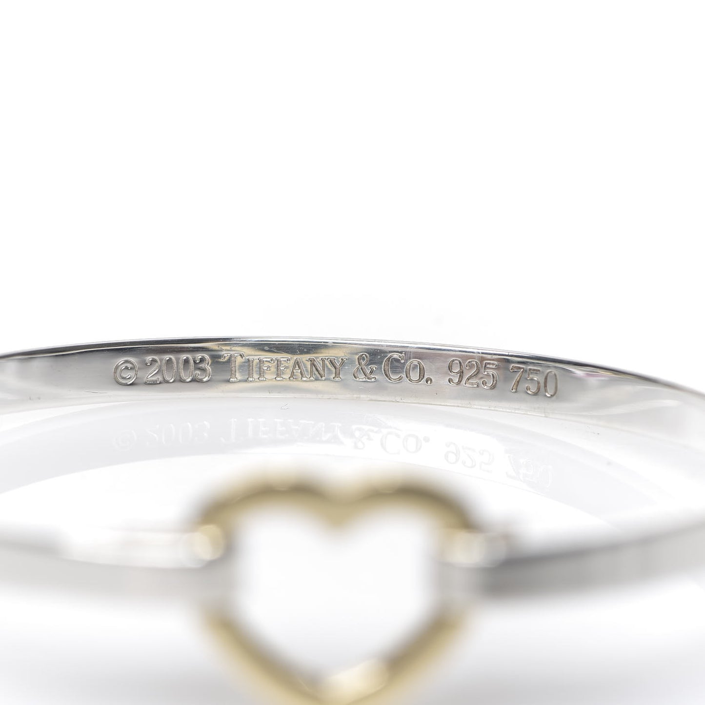 Sterling Silver 18K Yellow Gold Heart Buckle Bracelet
