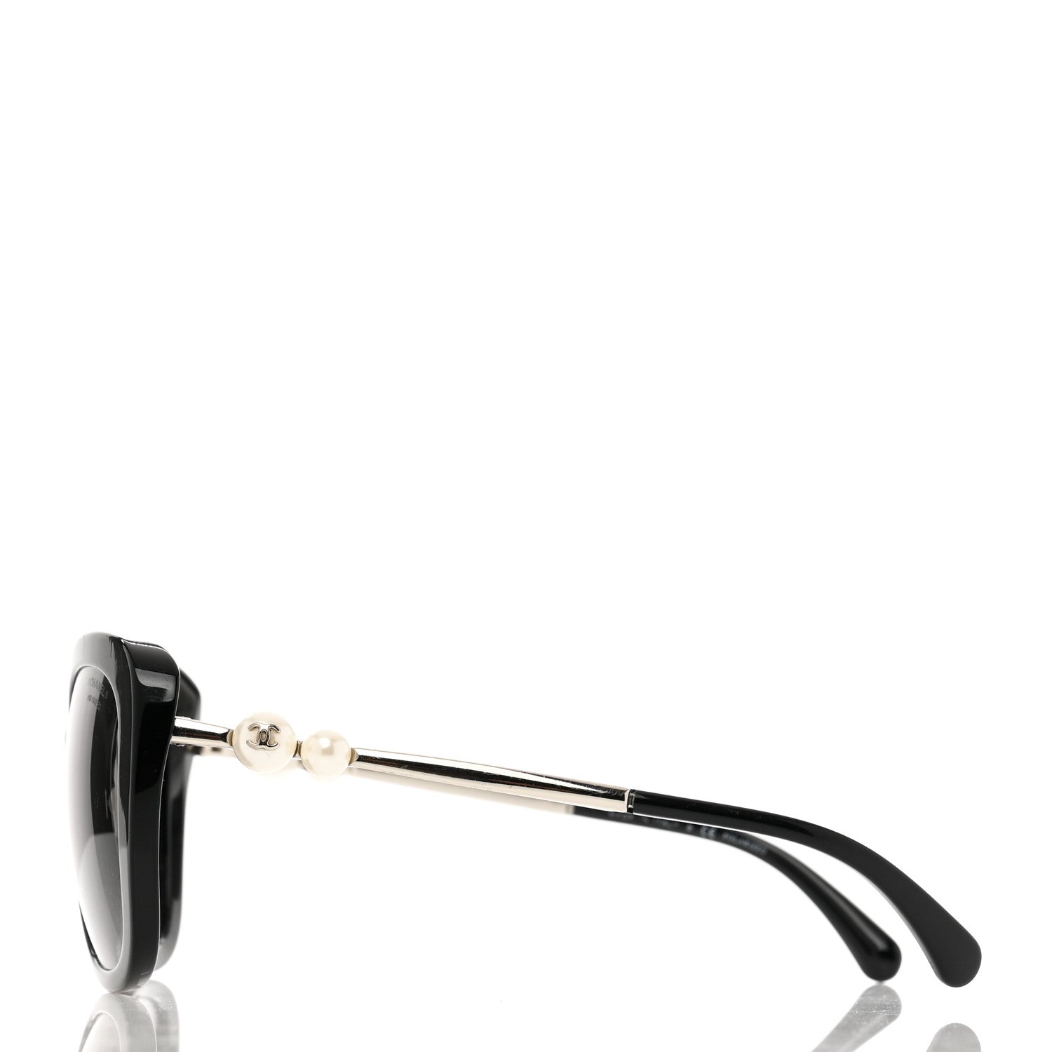 Chanel Acetate Polarized Butterfly Winter Pearl Sunglasses 5339-H-A Black 3 of 6