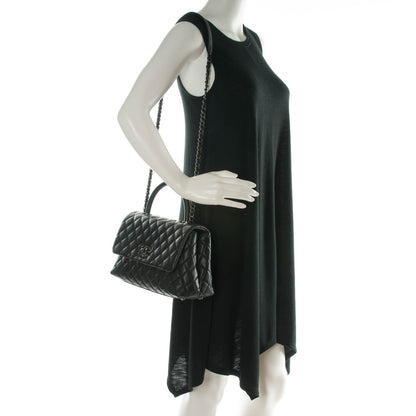 Chanel Caviar Quilted Small Coco Handle Flap Black 2 of 7