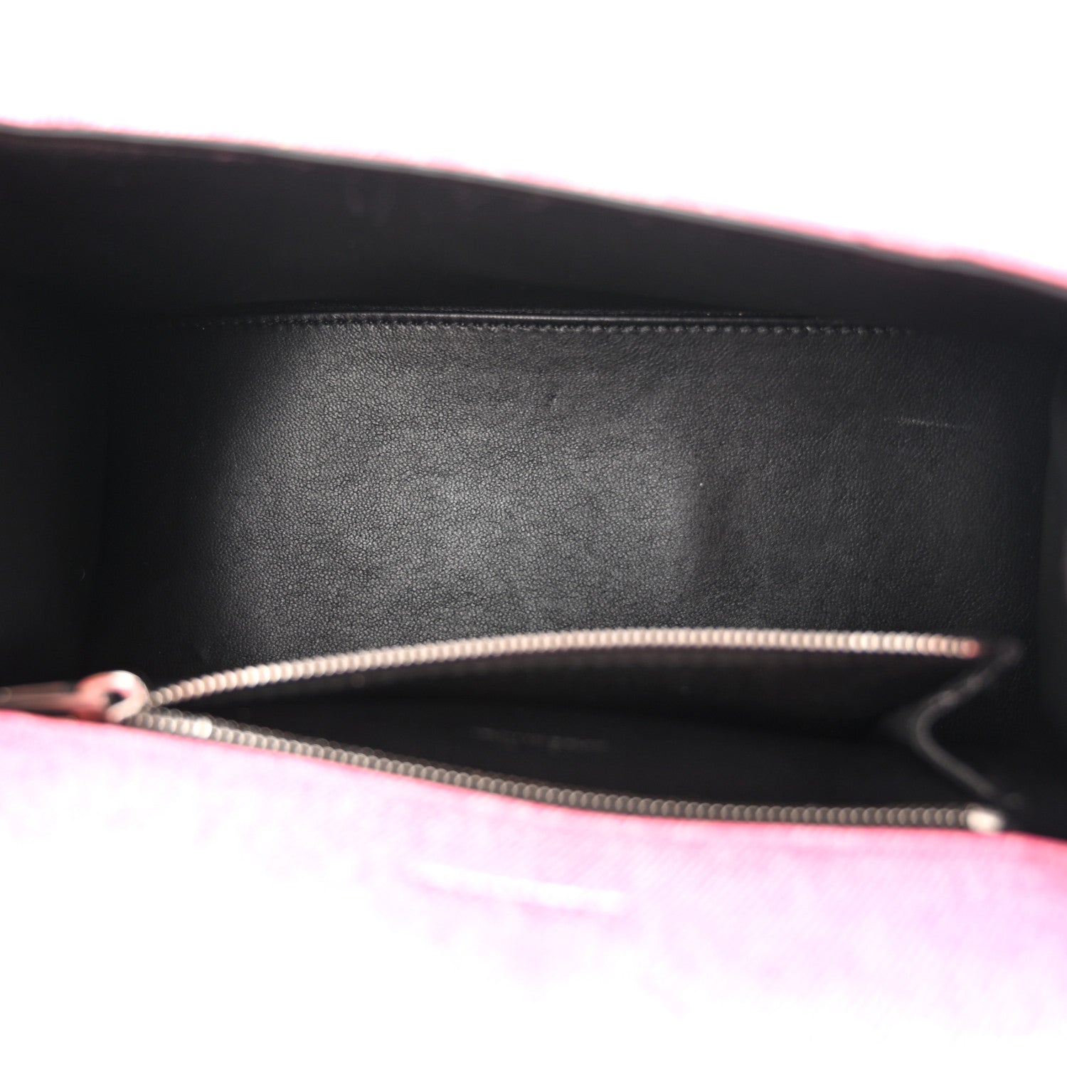 Balenciaga Nappa Denim Printed Small Hourglass Top Handle Bag Denim Pink 5 of 10
