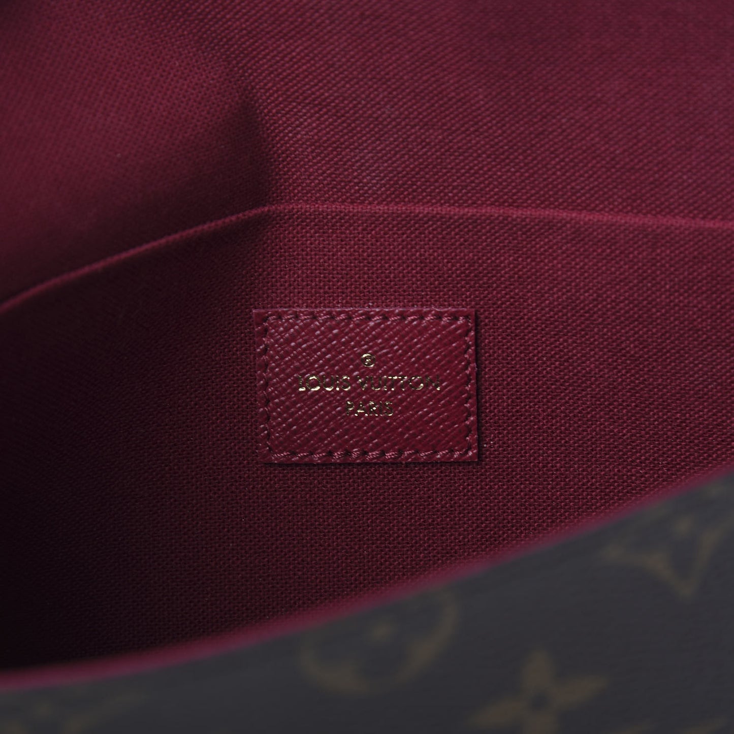Monogram Pochette Felicie Chain Wallet Fuchsia