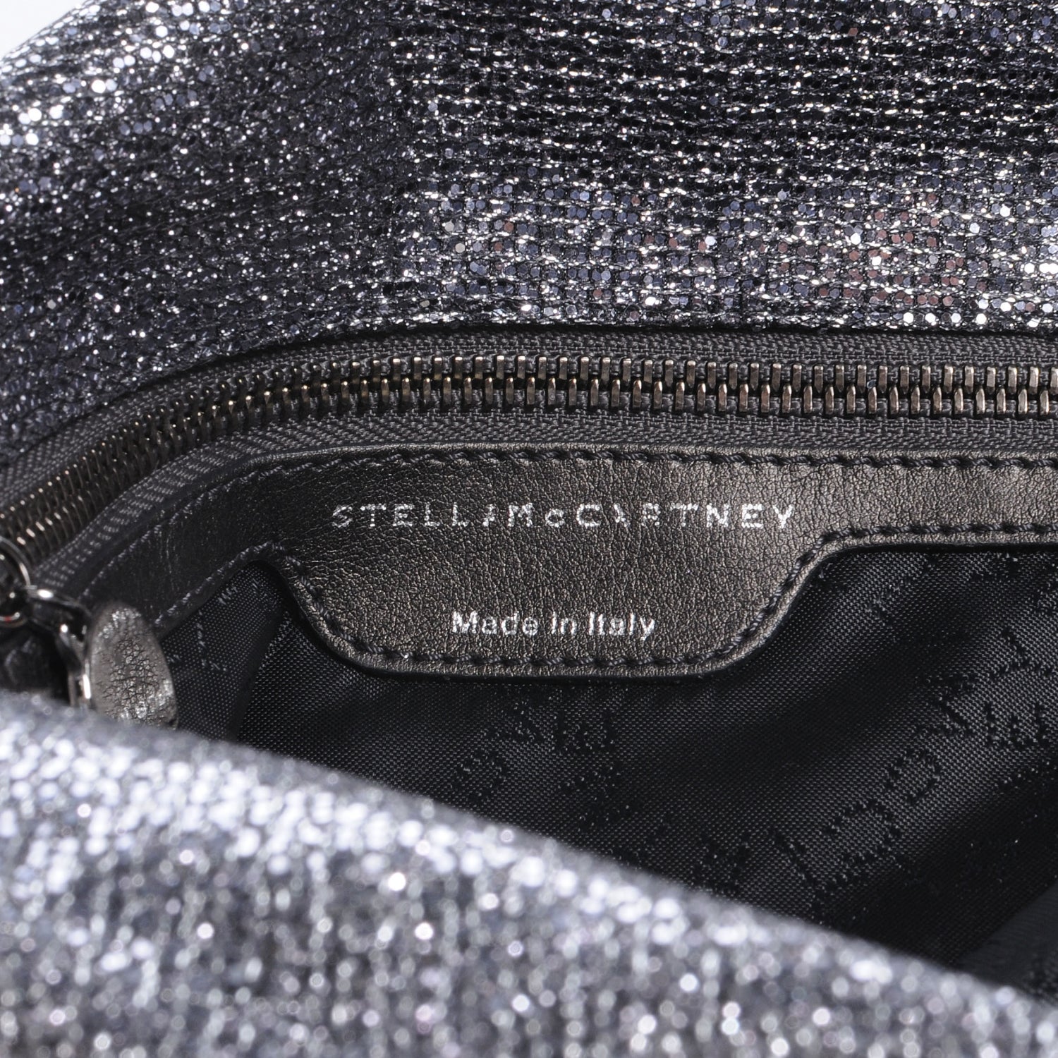 Stella McCartney Metallic Linen Falabella Silver 5 of 9