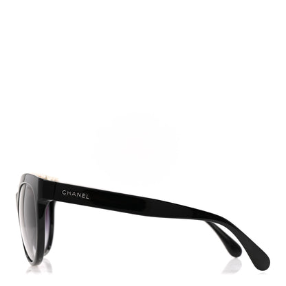 Chanel Freshwater Cultured Pearl Butterfly Sunglasses 6040-H Black 3 of 9