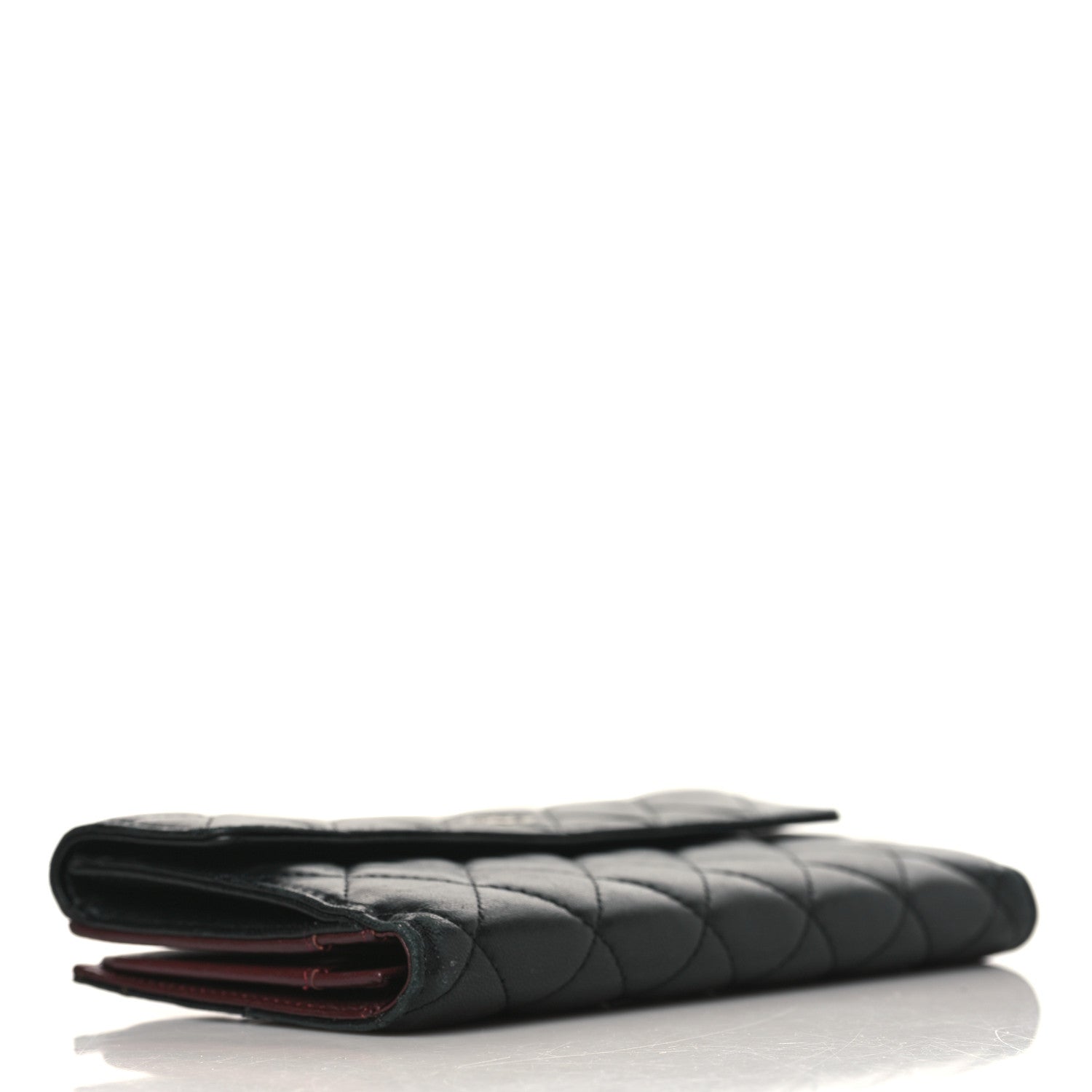 Chanel Lambskin Quilted Long Flap Wallet Black 4 of 13