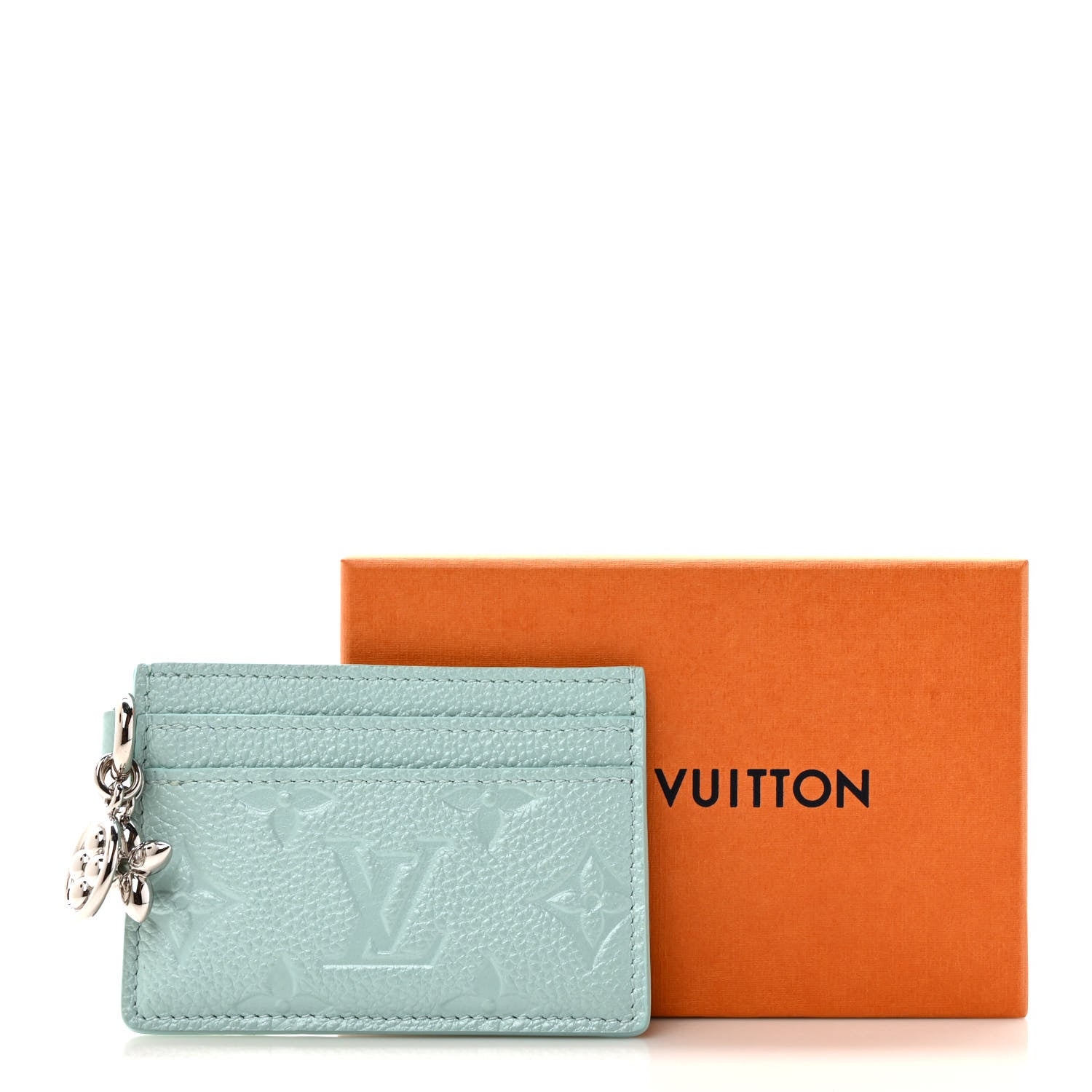 Louis Vuitton Empreinte Monogram LV Charms Card Holder Pearly Lagoon Turquoise 7 of 7