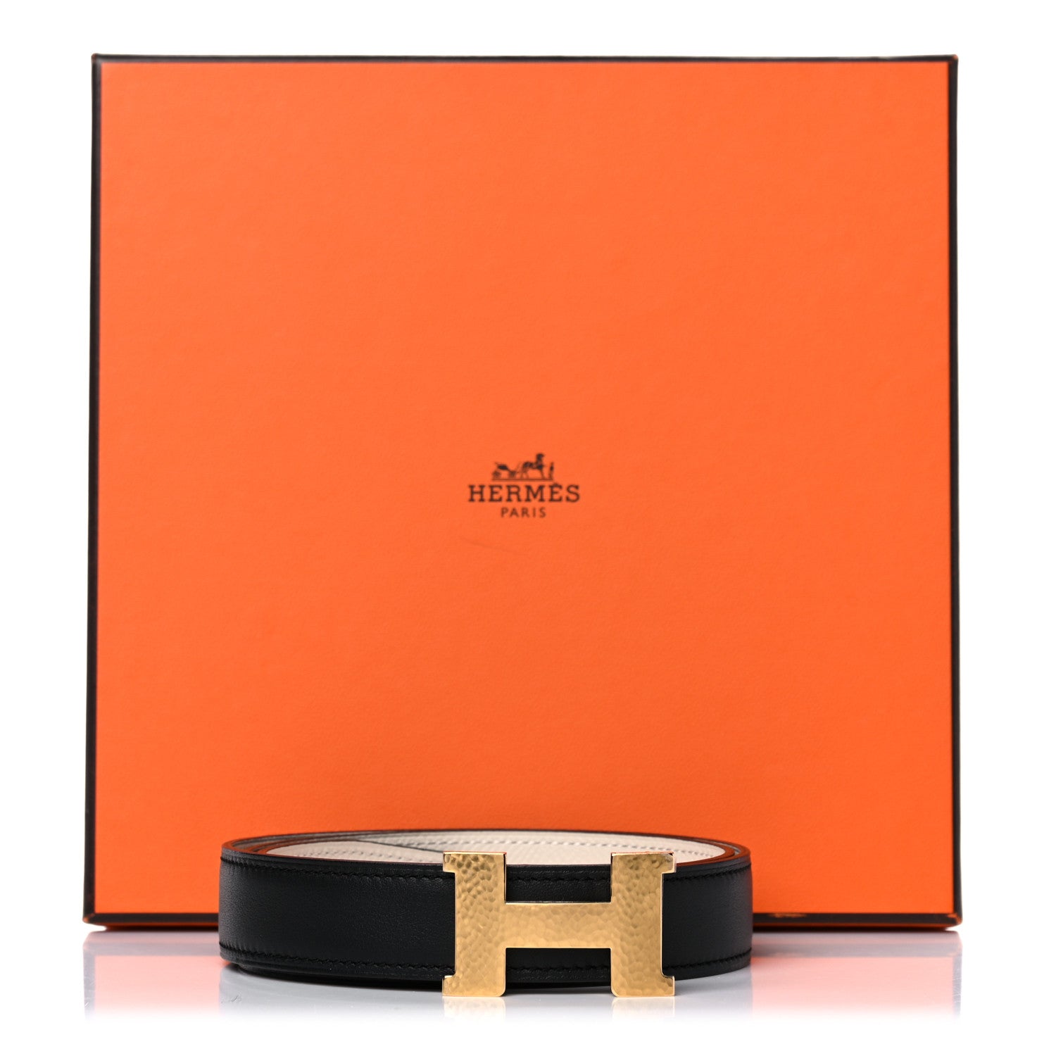 Hermes Swift Epsom 24mm Mini Martelee Constance Belt 70 Black Craie 7 of 7