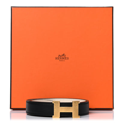 Hermes Swift Epsom 24mm Mini Martelee Constance Belt 70 Black Craie 7 of 7