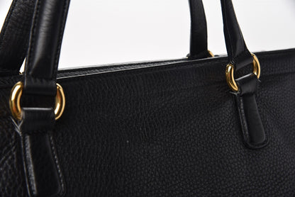 Gucci Pebbled Calfskin Medium 1973 Top Handle Satchel Black 18 of 19