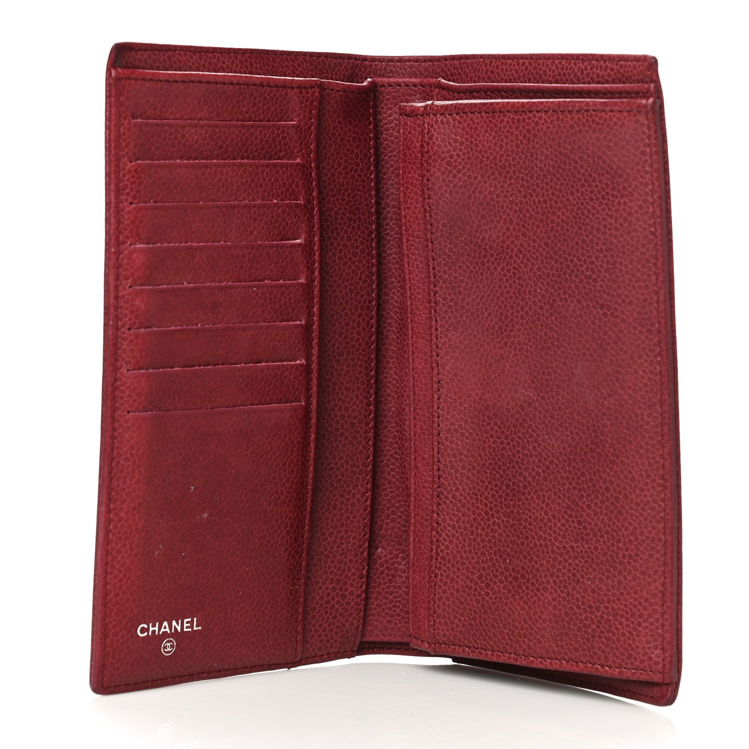 Chanel Caviar Timeless CC Yen Wallet Bordeaux 5 of 22