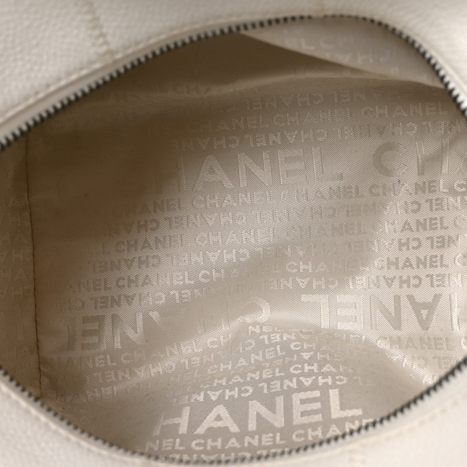 Chanel Caviar Square Stitched Bowler White 4 of 10