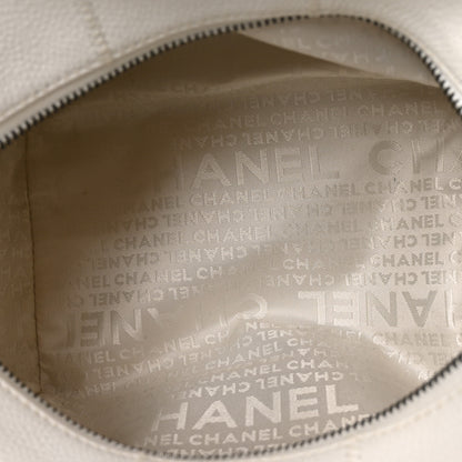 Chanel Caviar Square Stitched Bowler White 4 of 10