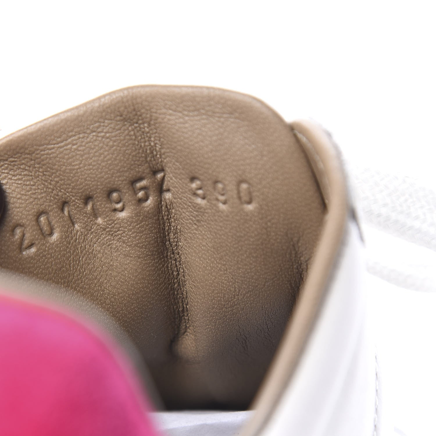 Hermes Calfskin Suede Goatskin Womens Voltage Sneakers 39 Blanc Rose Fuchsia 9 of 10
