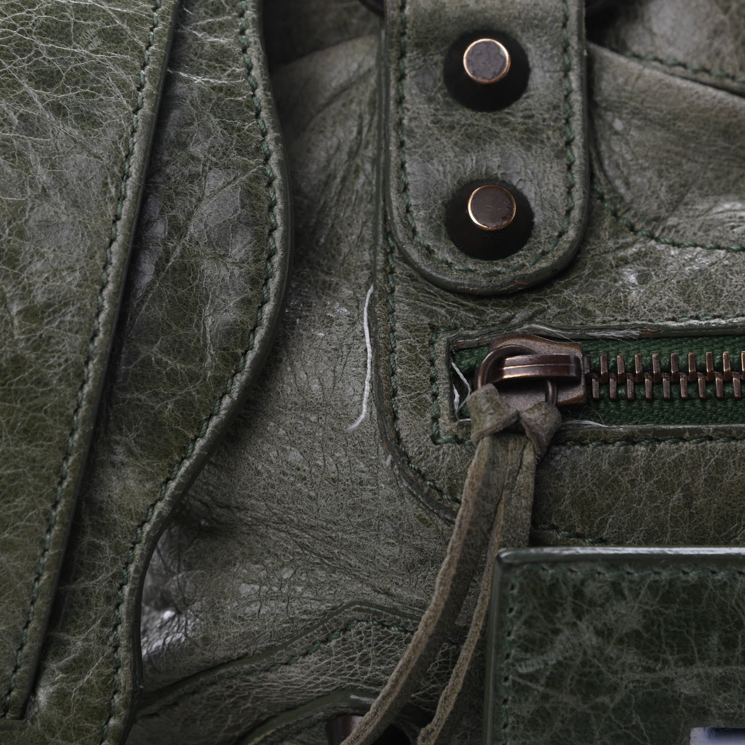 Balenciaga Agneau Classic Hardware First Vert Thyme 12 of 13