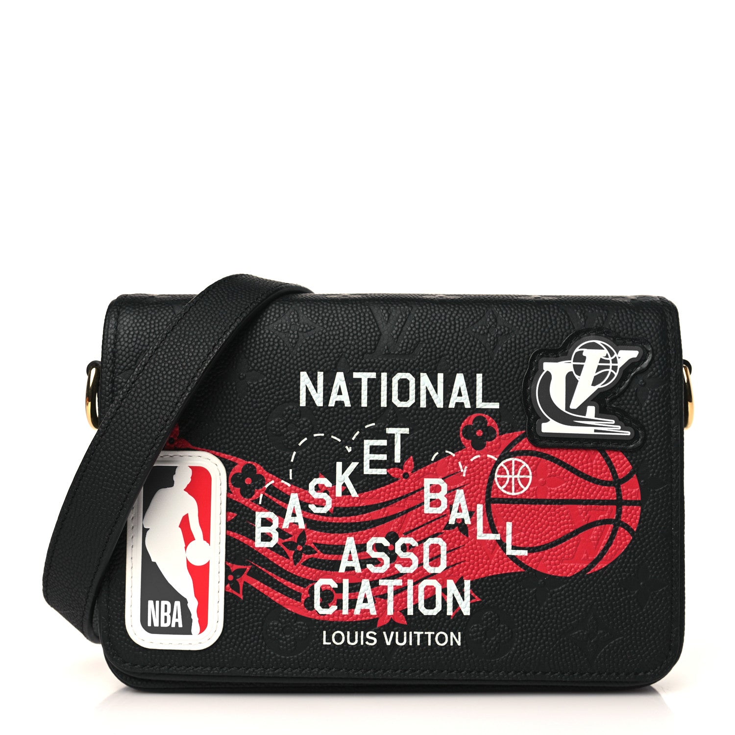 Louis Vuitton x NBA Grained Calfskin Monogram Studio Messenger Black 1 of 8
