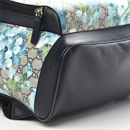 Gucci GG Supreme Monogram Blooms Medium Day Backpack Beige Blue Navy 6 of 9