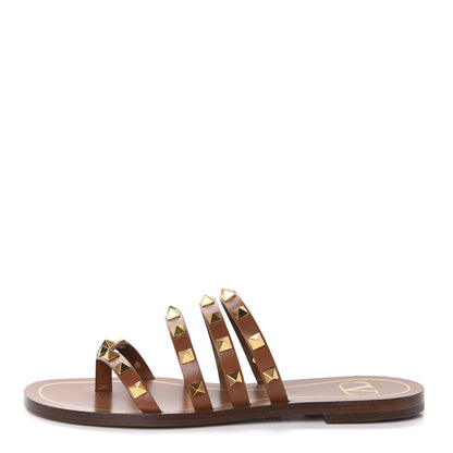 Valentino Garavani Calfskin Rockstud Flair Flat Thong Sandals 36 Selleria 1 of 9