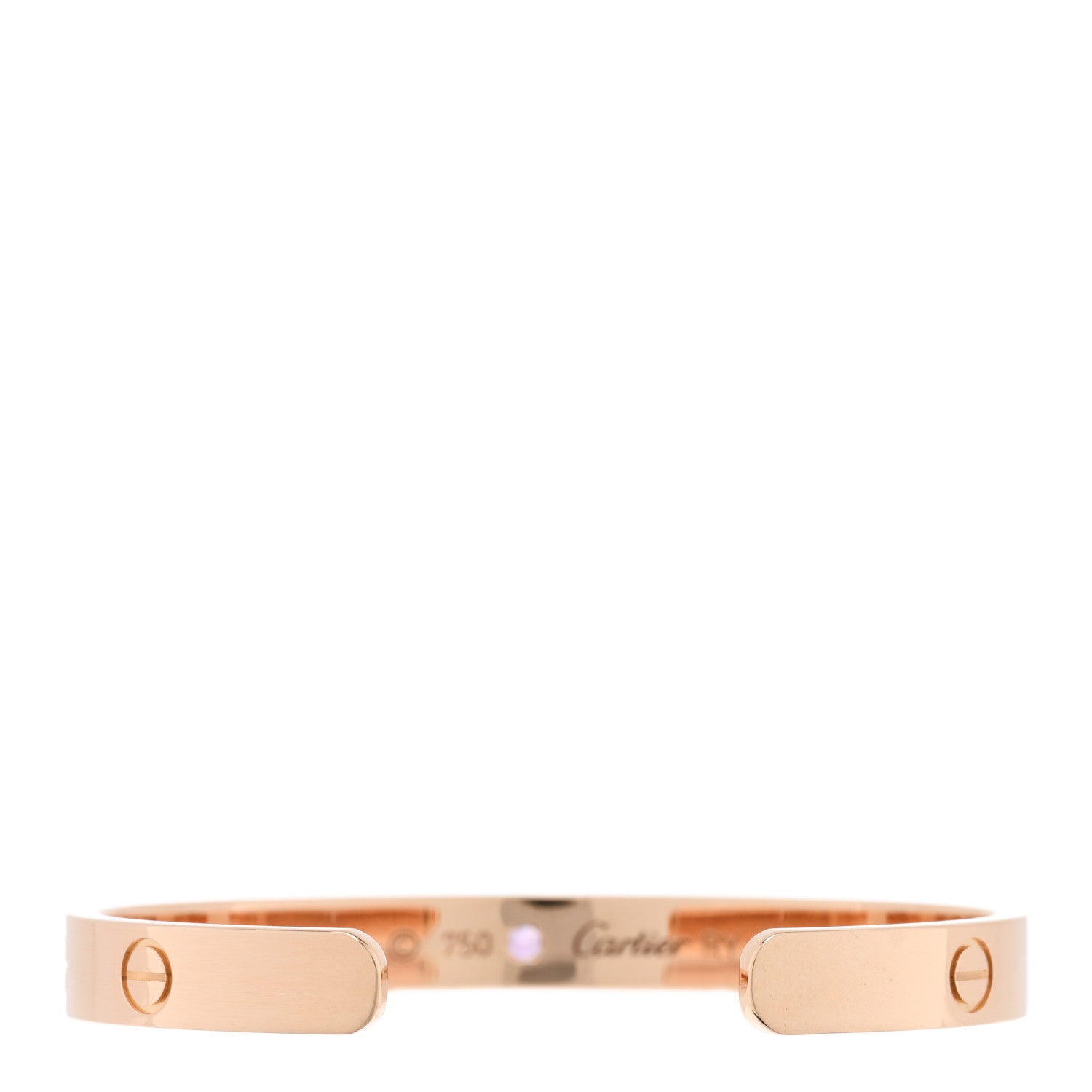 Cartier 18K Pink Gold Pink Sapphire LOVE Cuff Bracelet 16 2 of 3