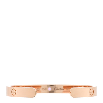 Cartier 18K Pink Gold Pink Sapphire LOVE Cuff Bracelet 16 2 of 3