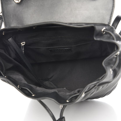Chanel Calfskin Chevron Quilted Large Urban Spirit Backpack Black 5 of 8