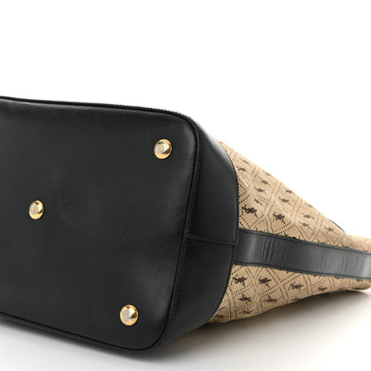 Saint Laurent Canvas All-Over Monogram Bucket Bag Black 10 of 11