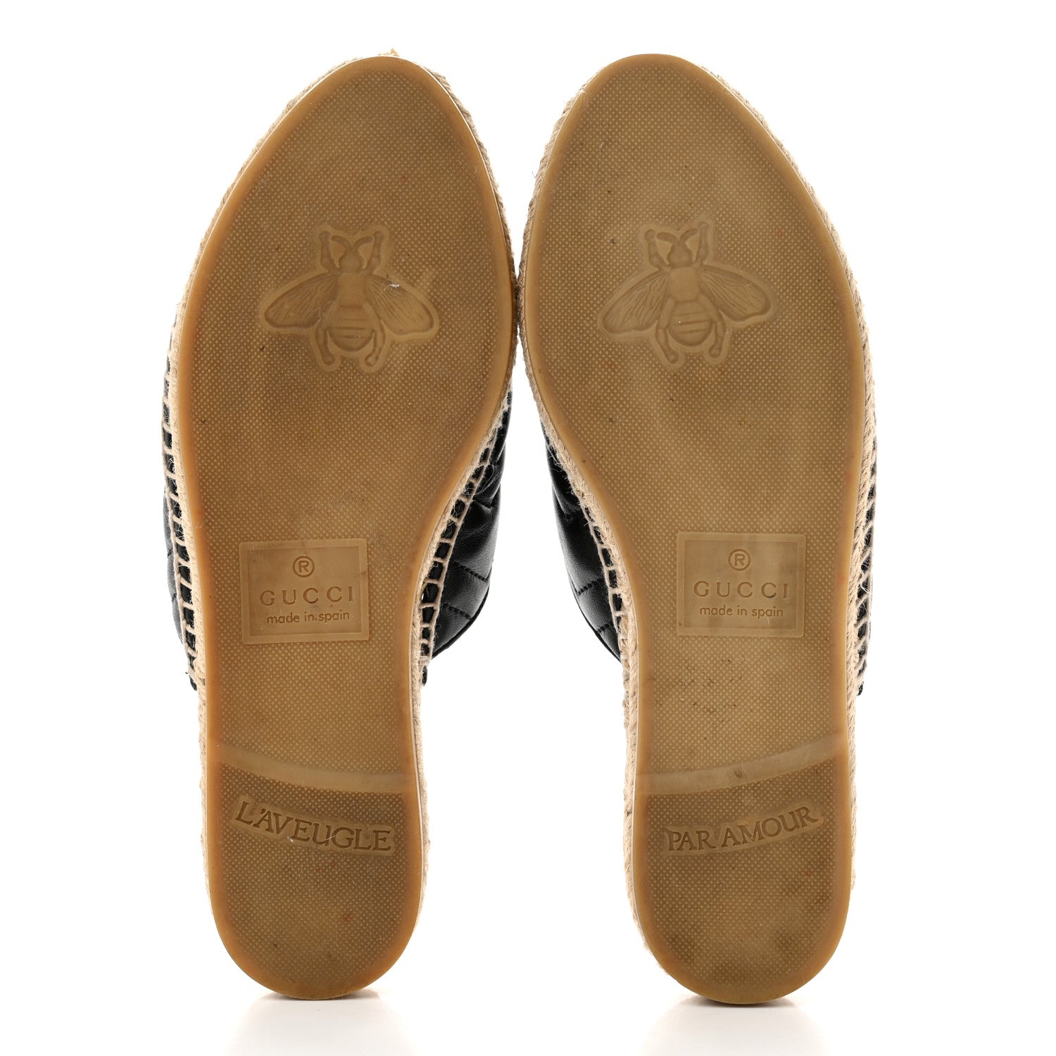 Gucci Nappa Matelasse GG Marmont Espadrille Slippers 36.5 Black 5 of 8