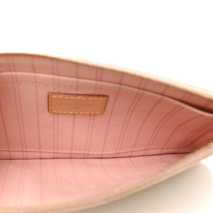 Louis Vuitton Damier Azur Neverfull MM GM Pochette Rose Ballerine 5 of 7