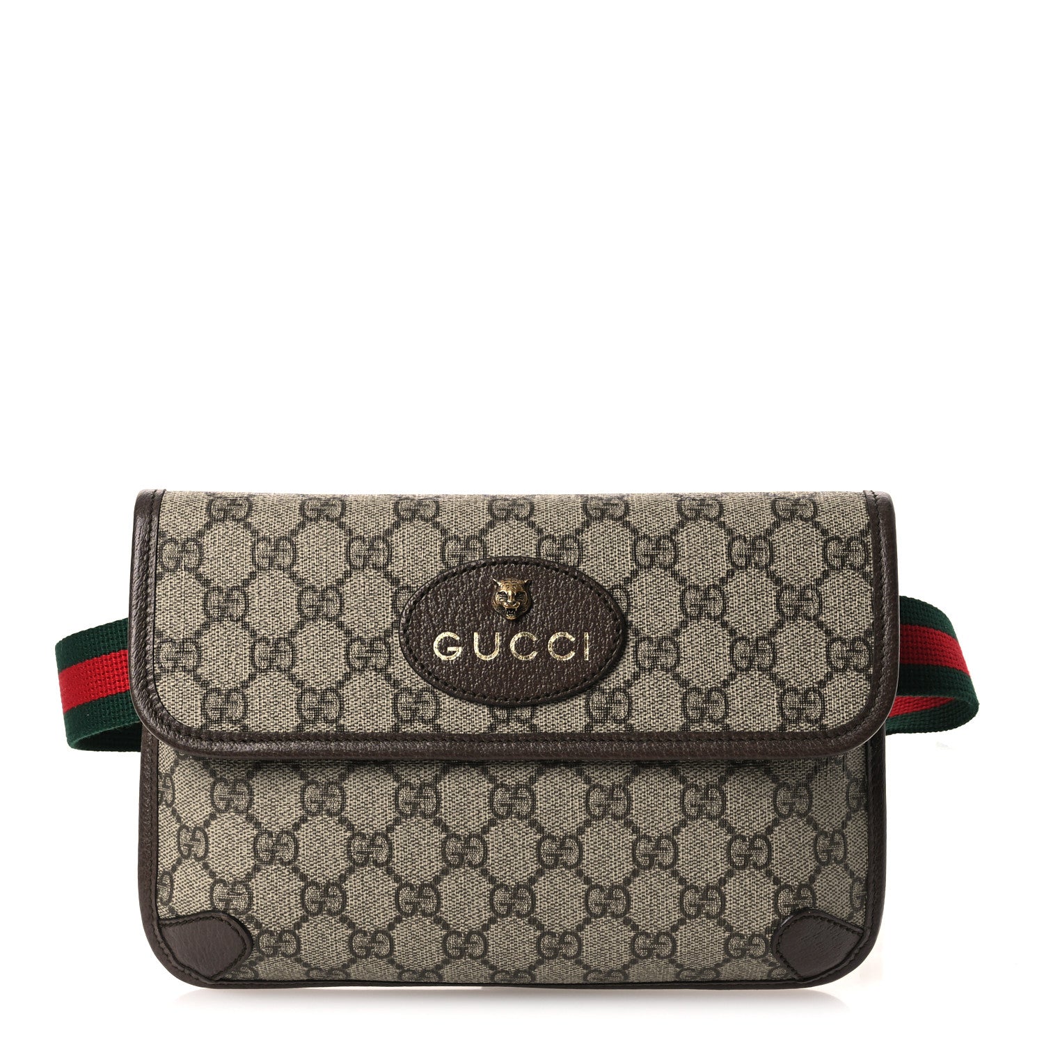 Gucci GG Supreme Monogram Neo Vintage Web Belt Bag Brown 1 of 10