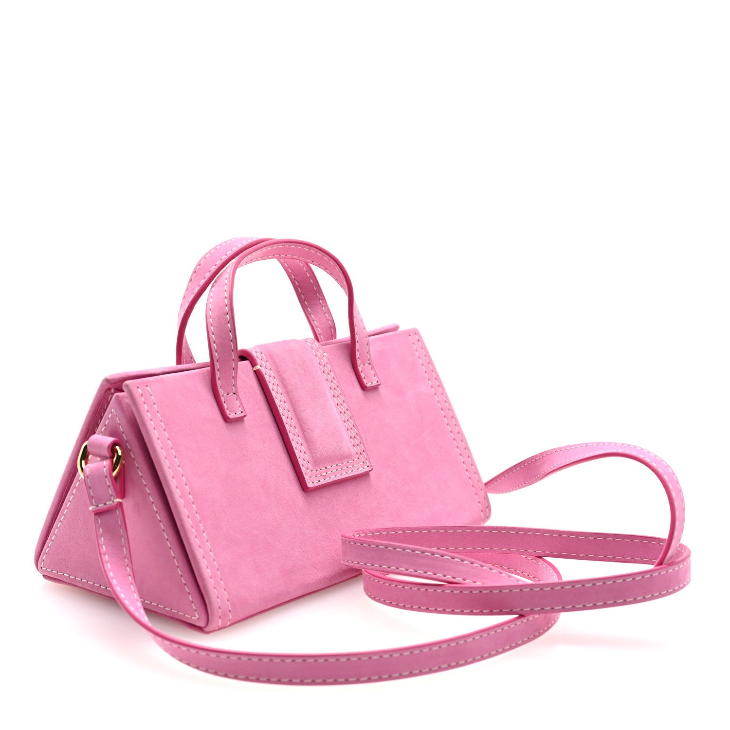 Jacquemus Nubuck Le Porte Top Handle Bag Pink 3 of 9