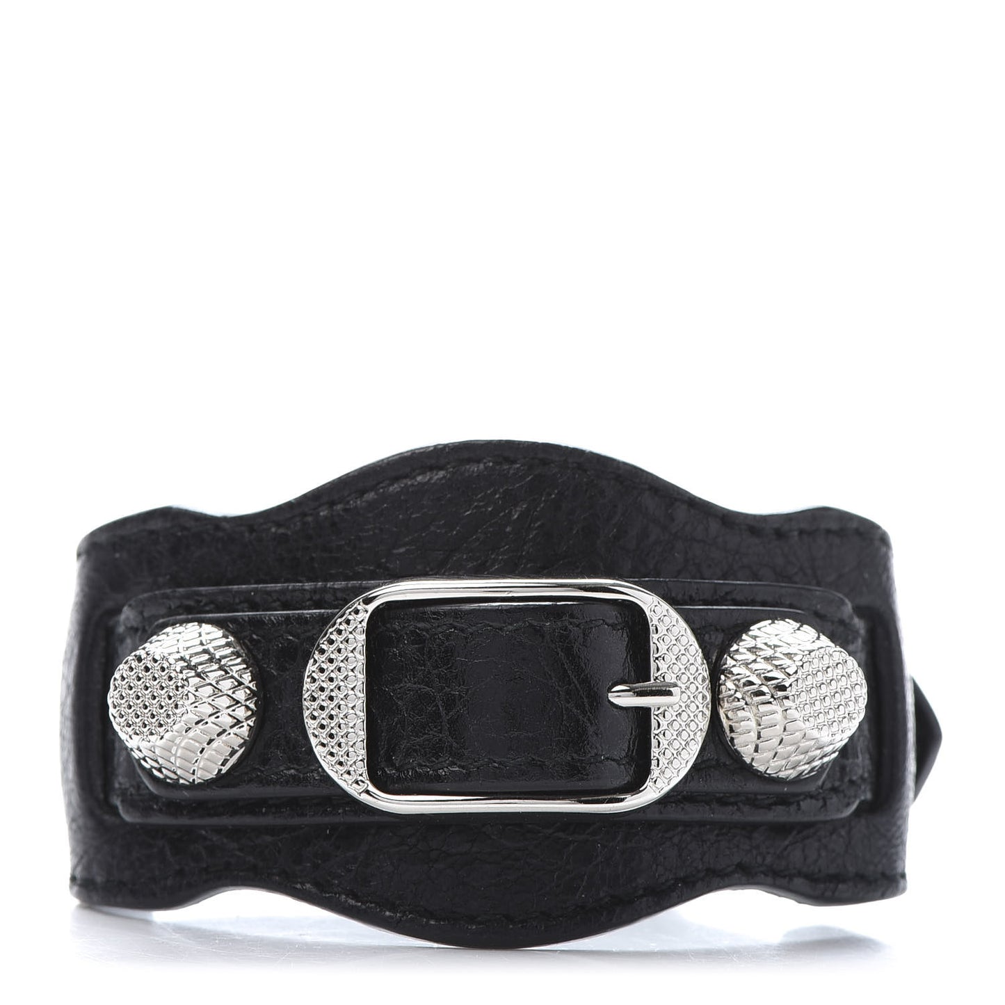 Agneau Arena Giant 12 Silver M Bracelet Black