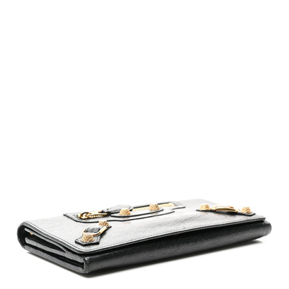 Balenciaga Agneau Giant 12 Gold Hardware Money Wallet Black 4 of 8