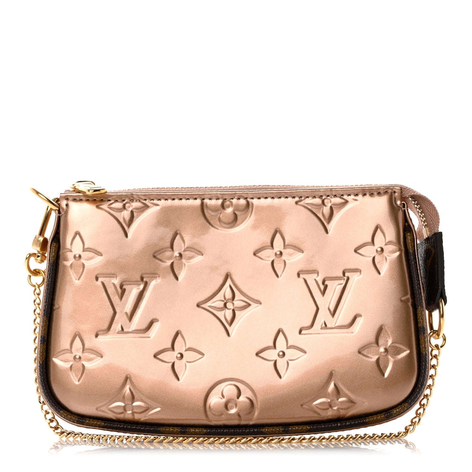 Louis Vuitton Metallic Vernis Mini Pochette Accessories Rose Gold 1 of 7