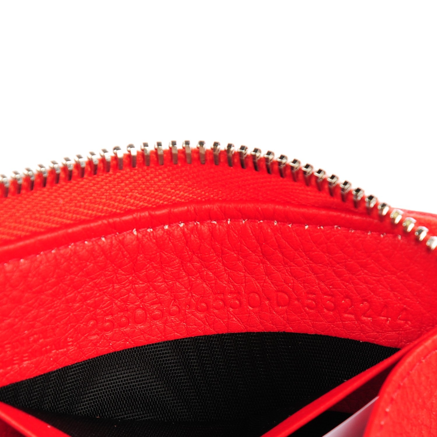 Balenciaga Supple Grained Calfskin Classic Silver Hardware Highlight Continental Zip Around Wallet Rouge Fraise 8 of 8