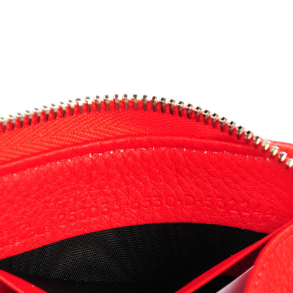 Balenciaga Supple Grained Calfskin Classic Silver Hardware Highlight Continental Zip Around Wallet Rouge Fraise 8 of 8