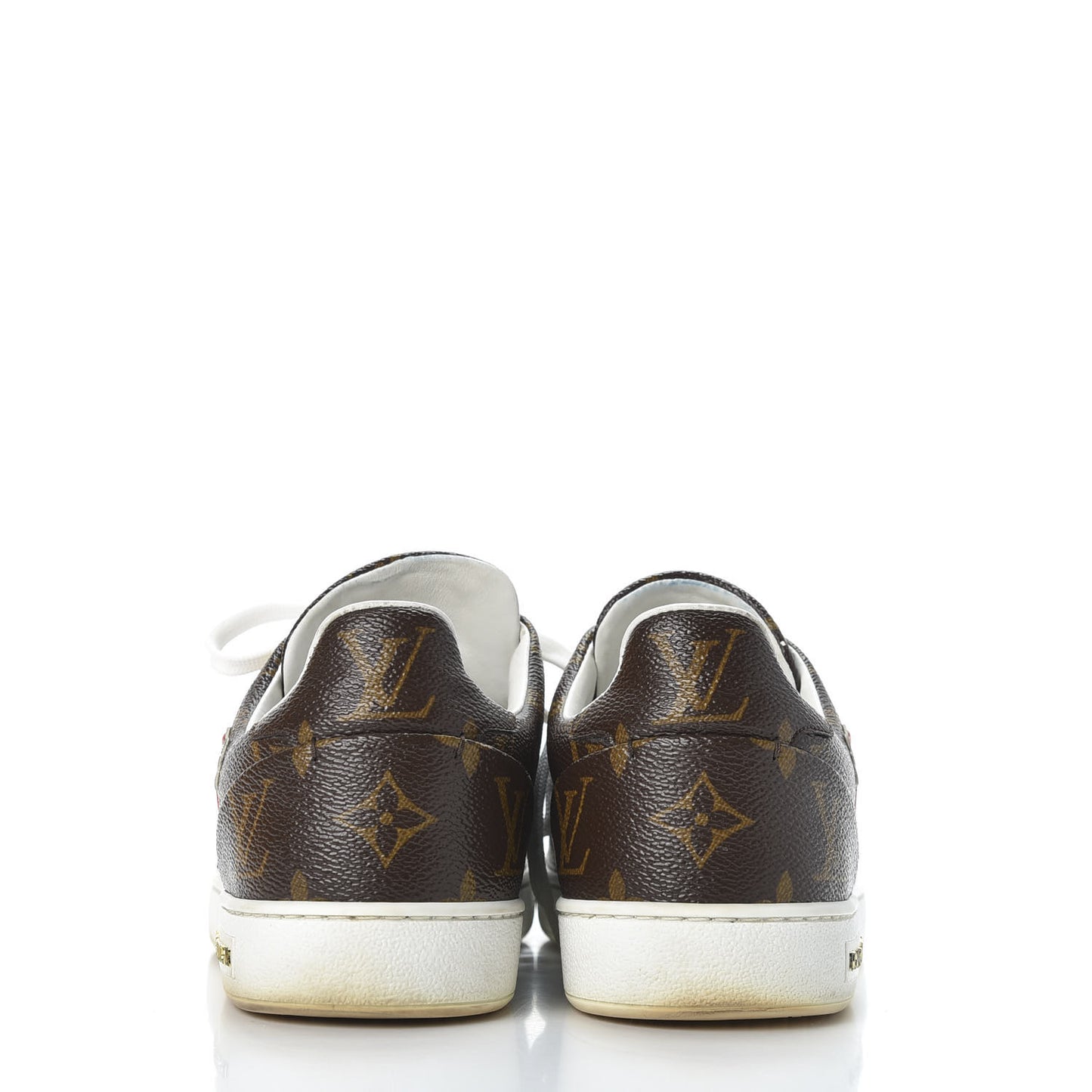 Calfskin Monogram LV Black Heart Sneakers 38 Cacao