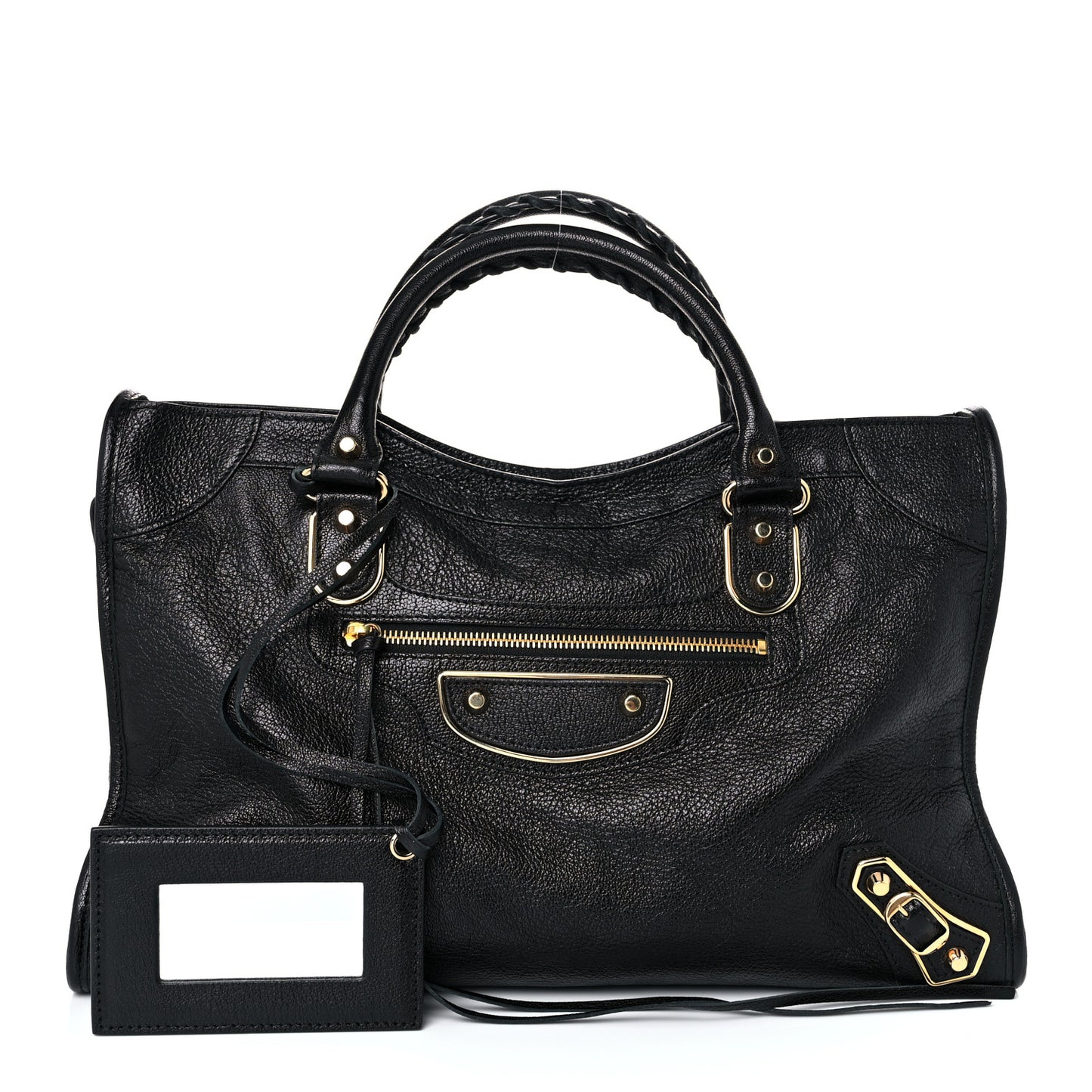 Chevre Gold Metallic Edge Hardware City Black