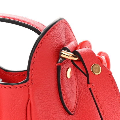 Versace Grained Calfskin La Medusa Bucket Bag Red 14 of 15