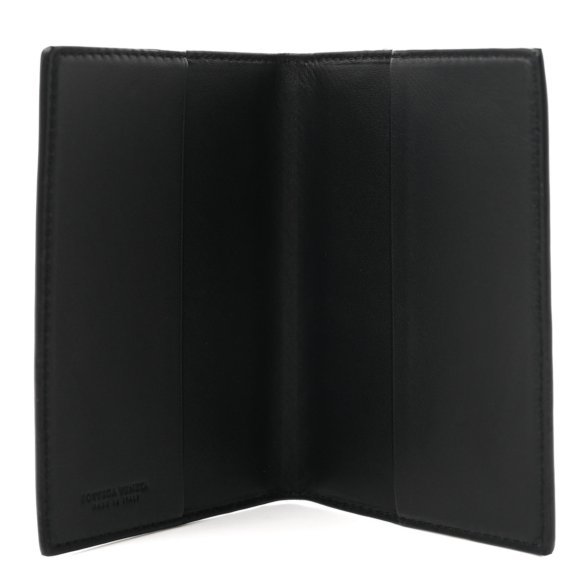 Nappa Intrecciato Passport Case Black