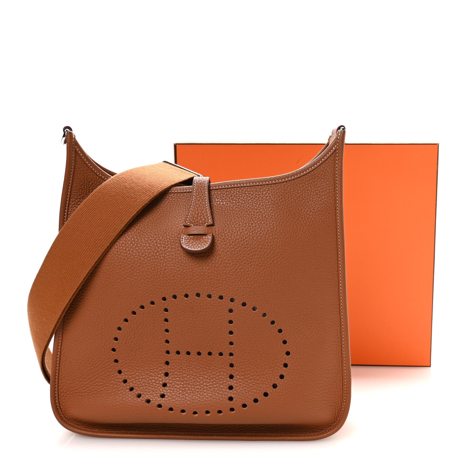 Hermes Taurillon Clemence EVELYNE III PM Gold 11 of 11
