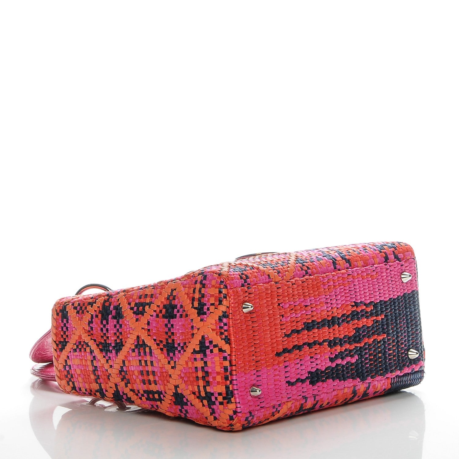 Christian Dior Crocodile Raffia Medium Lady Dior Multicolor 4 of 6