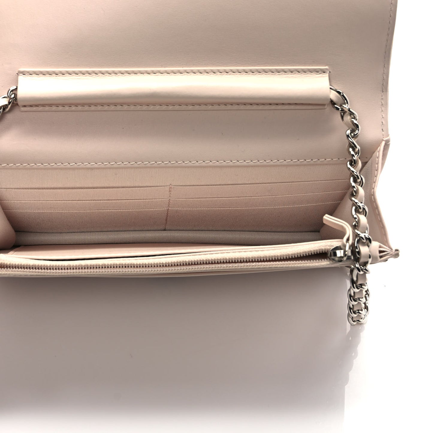 Caviar Quilted Vintage Mademoiselle Wallet On Chain WOC Beige