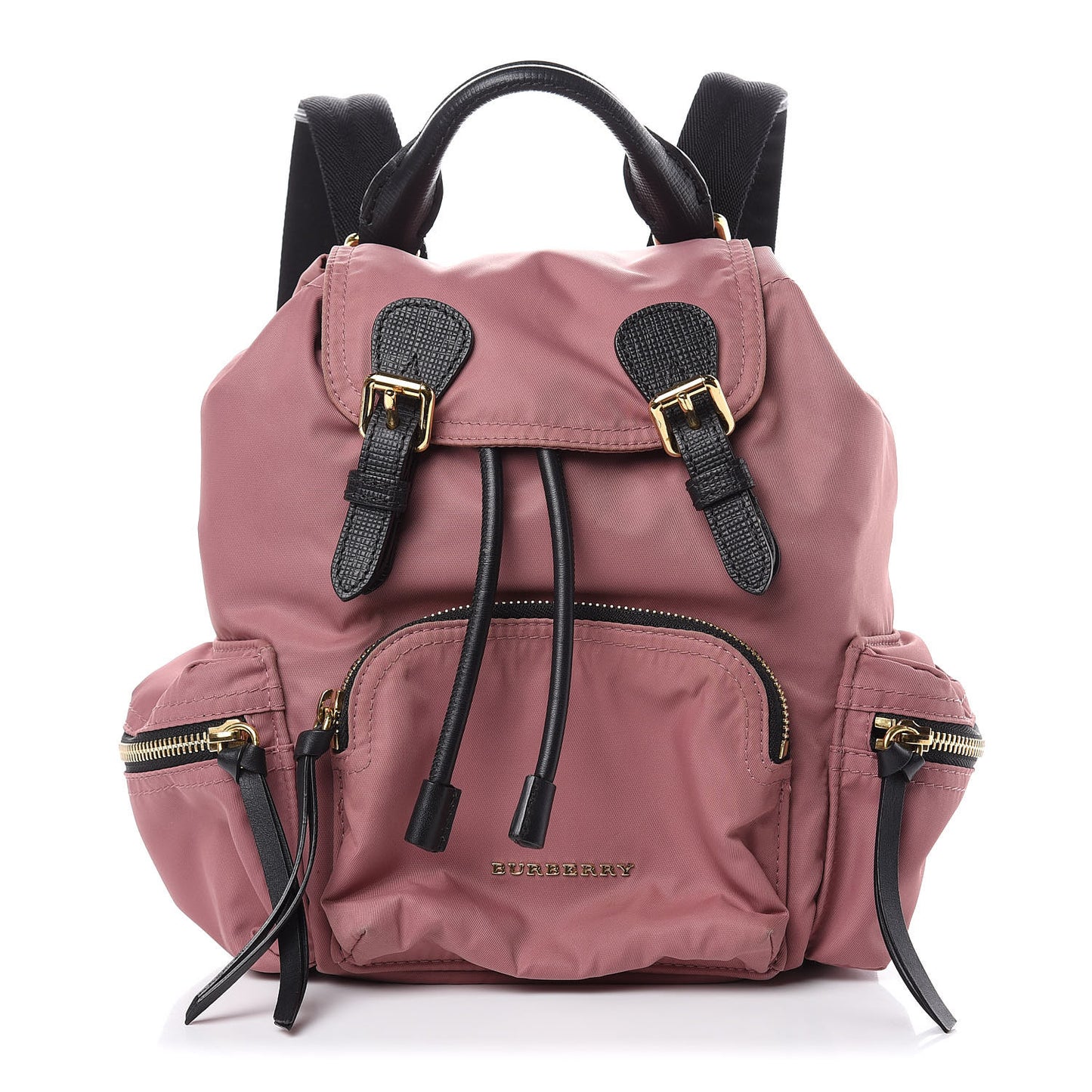 Nylon Small Rucksack Backpack Mauve Pink