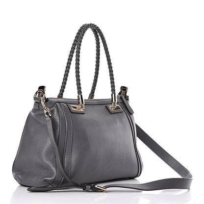 Gucci Pebbled Calfskin Small Bella Top Handle Bag Gray 4 of 13