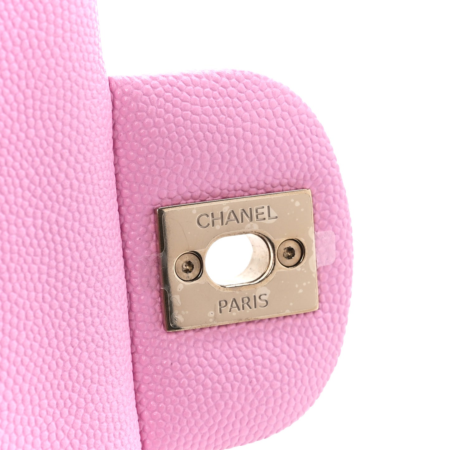 Caviar Quilted Medium Double Flap Pink
