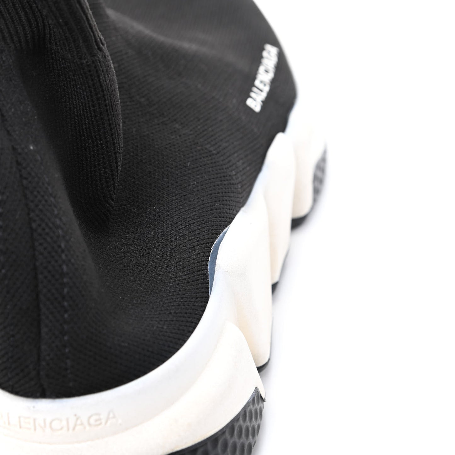 Neoprene Knit Womens Speed Sneakers 38 Black White