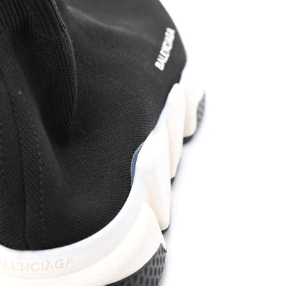 Balenciaga Neoprene Knit Womens Speed Sneakers 38 Black White 8 of 14