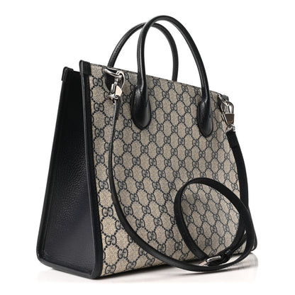 Gucci GG Supreme Monogram Azalea Calfskin Small Retro Interlocking G Tote Bag 3 of 10